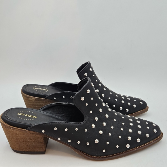 Arider girl Cara studded leather mules size 8 nwt - Picture 13 of 16